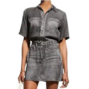 rag & bone Liquid Miramar Tencel Denim Shirt Dress Size Small like-new condition